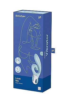Satisfyer Love Me Rabbit Vibrator Blue with Dual Motors G-Spot and Clitoral Stimulator