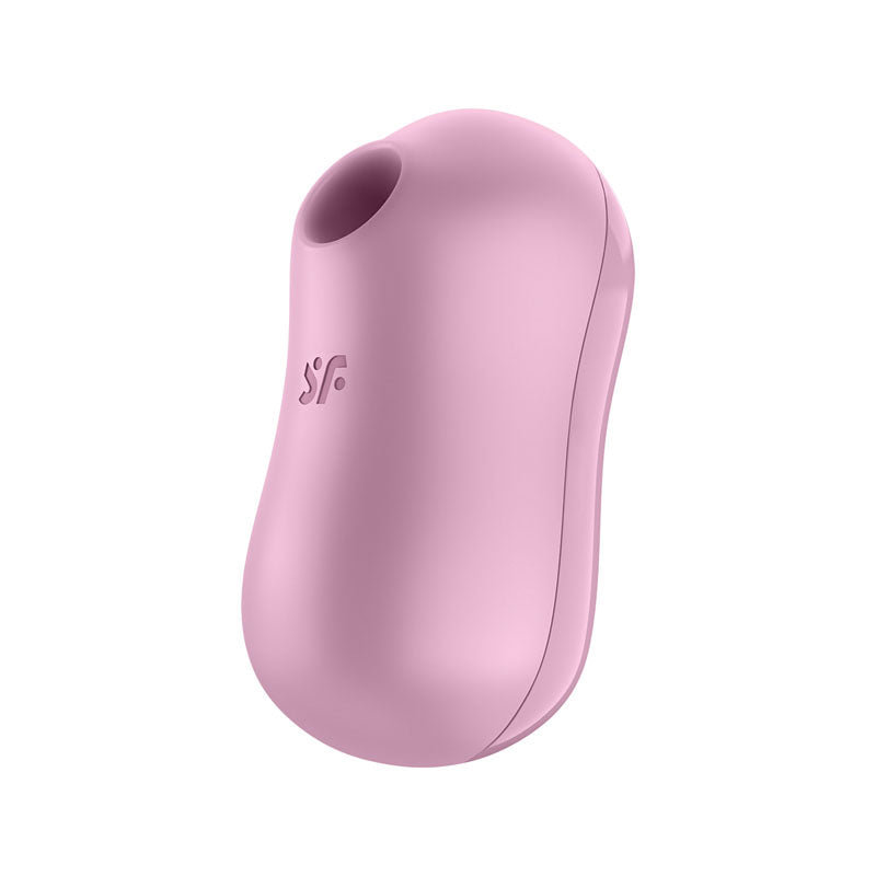 Satisfyer Cotton Candy Lilac Compact Oval Lay-On Vibrator with Pressure Waves and Vibration