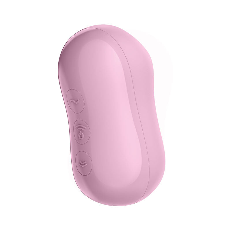 Satisfyer Cotton Candy Lilac Compact Oval Lay-On Vibrator with Pressure Waves and Vibration