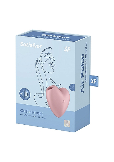 Satisfyer Cutie Heart Vibrator Pink Light Red Air Pulsation Stimulator