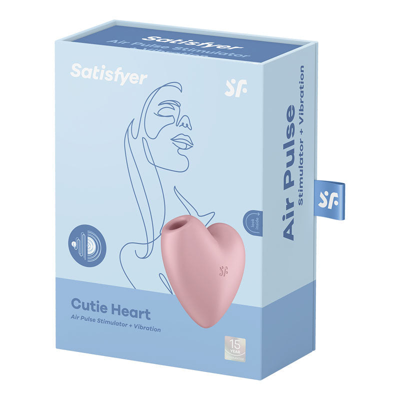 Satisfyer Cutie Heart Vibrator Pink Light Red Air Pulsation Stimulator