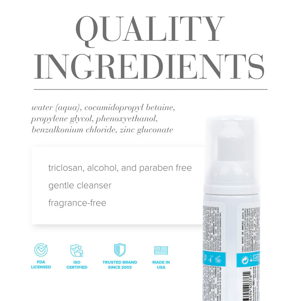 JO Refresh Foaming Toy Cleaner – Gentle Fragrance-Free 50 ml Toy Cleaner