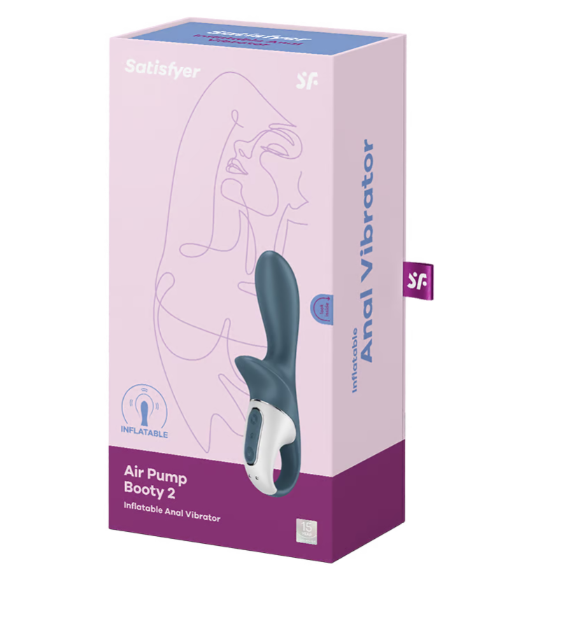 Satisfyer Air Pump Booty 2 Dark Grey Inflatable Anal Toy