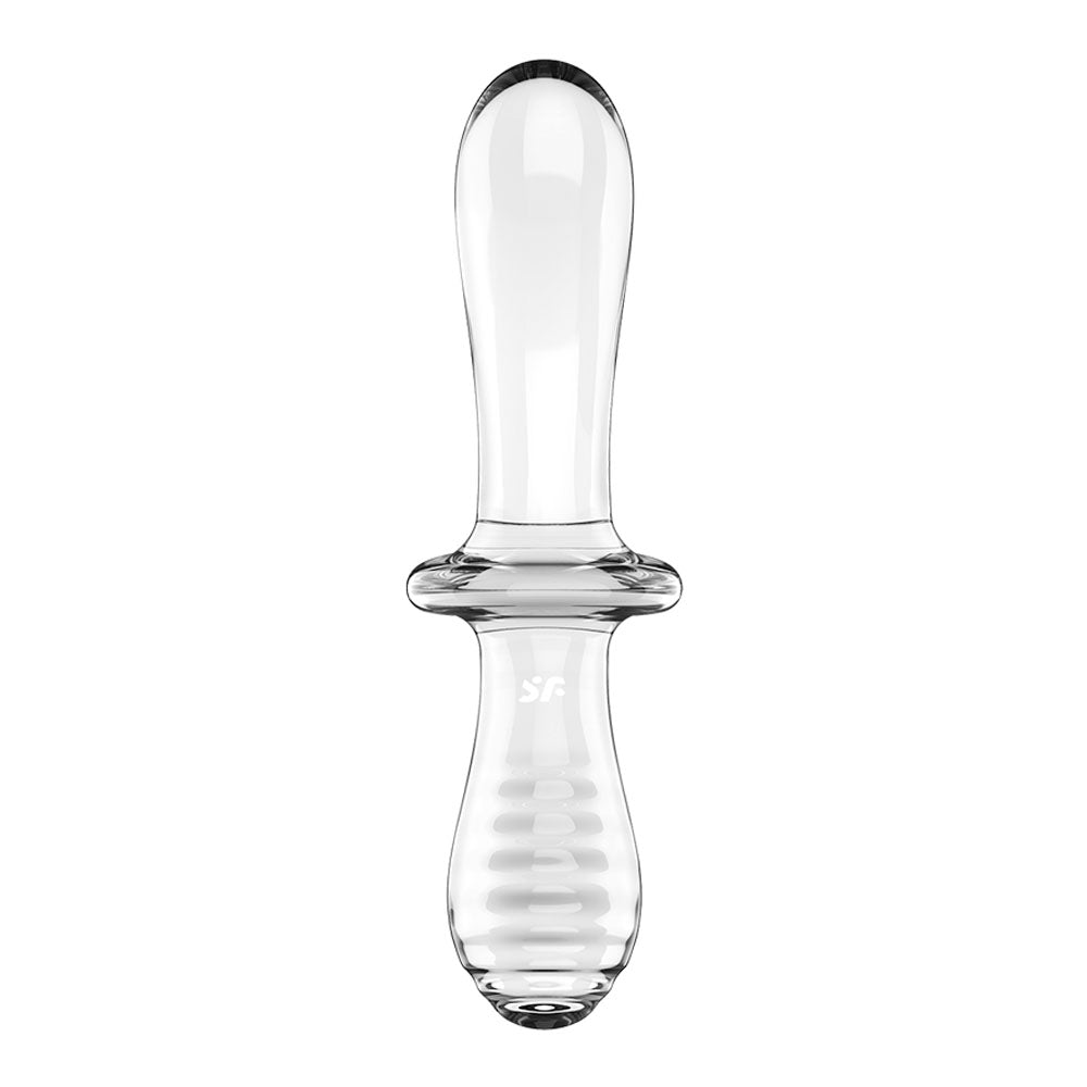 Satisfyer Double Crystal Glass Dildo for Temperature Play
