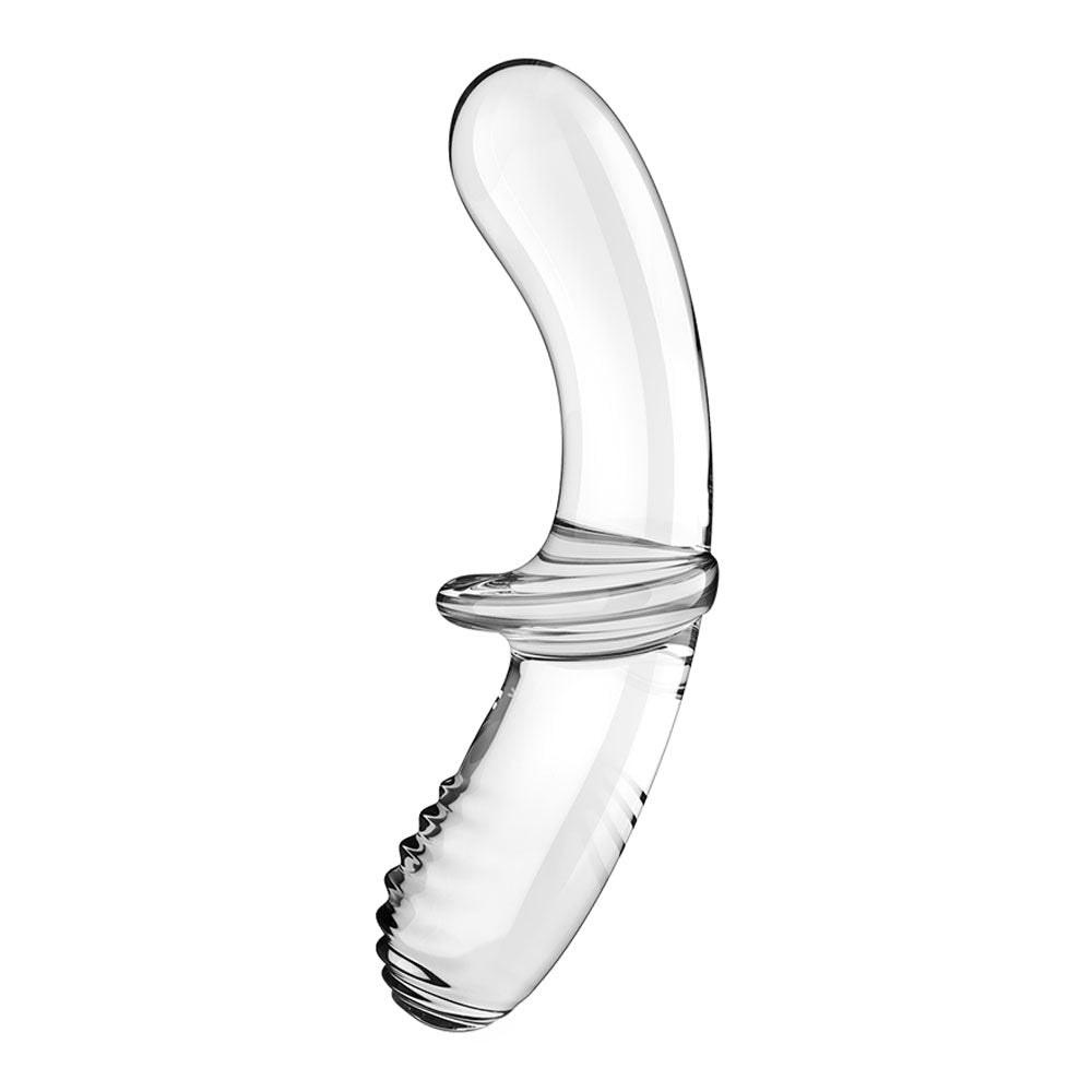 Satisfyer Double Crystal Glass Dildo for Temperature Play