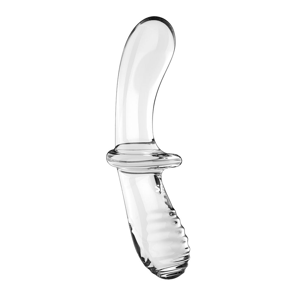 Satisfyer Double Crystal Glass Dildo for Temperature Play