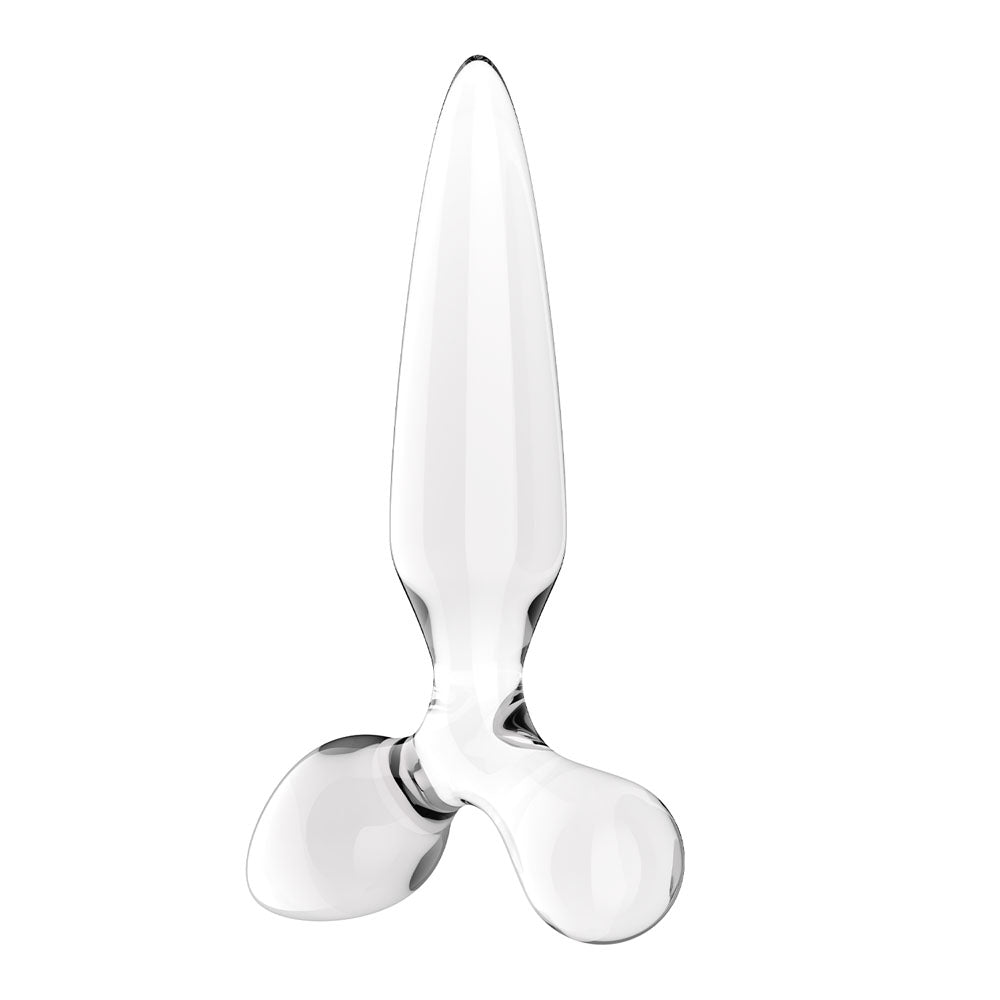 Satisfyer Triple Crystal 2 Transparent – Glass Dildo