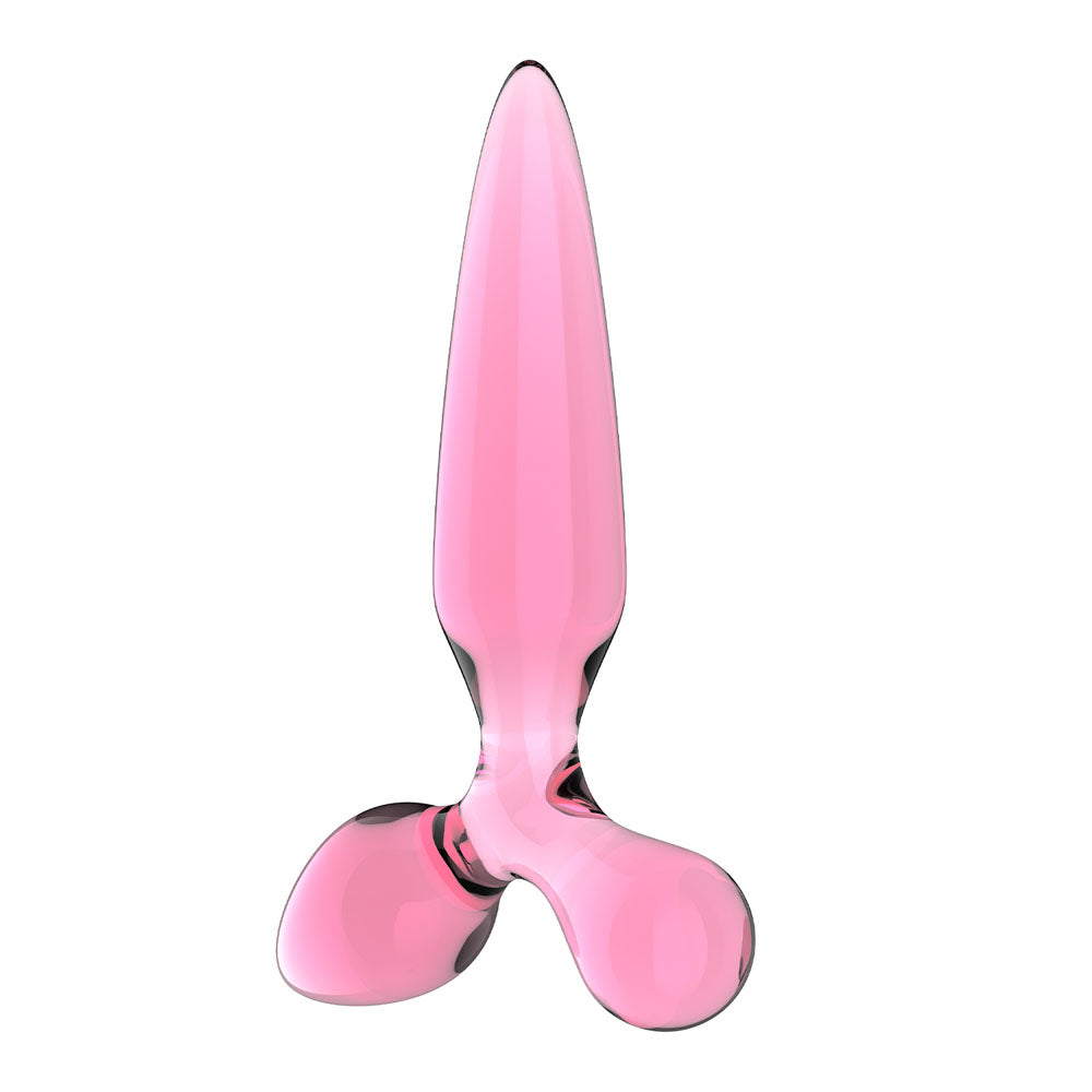 Satisfyer Triple Crystal 2 Pink – Glass Dildo