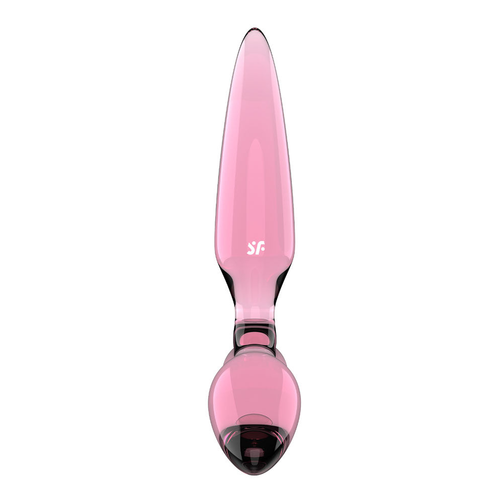 Satisfyer Triple Crystal 2 Pink – Glass Dildo
