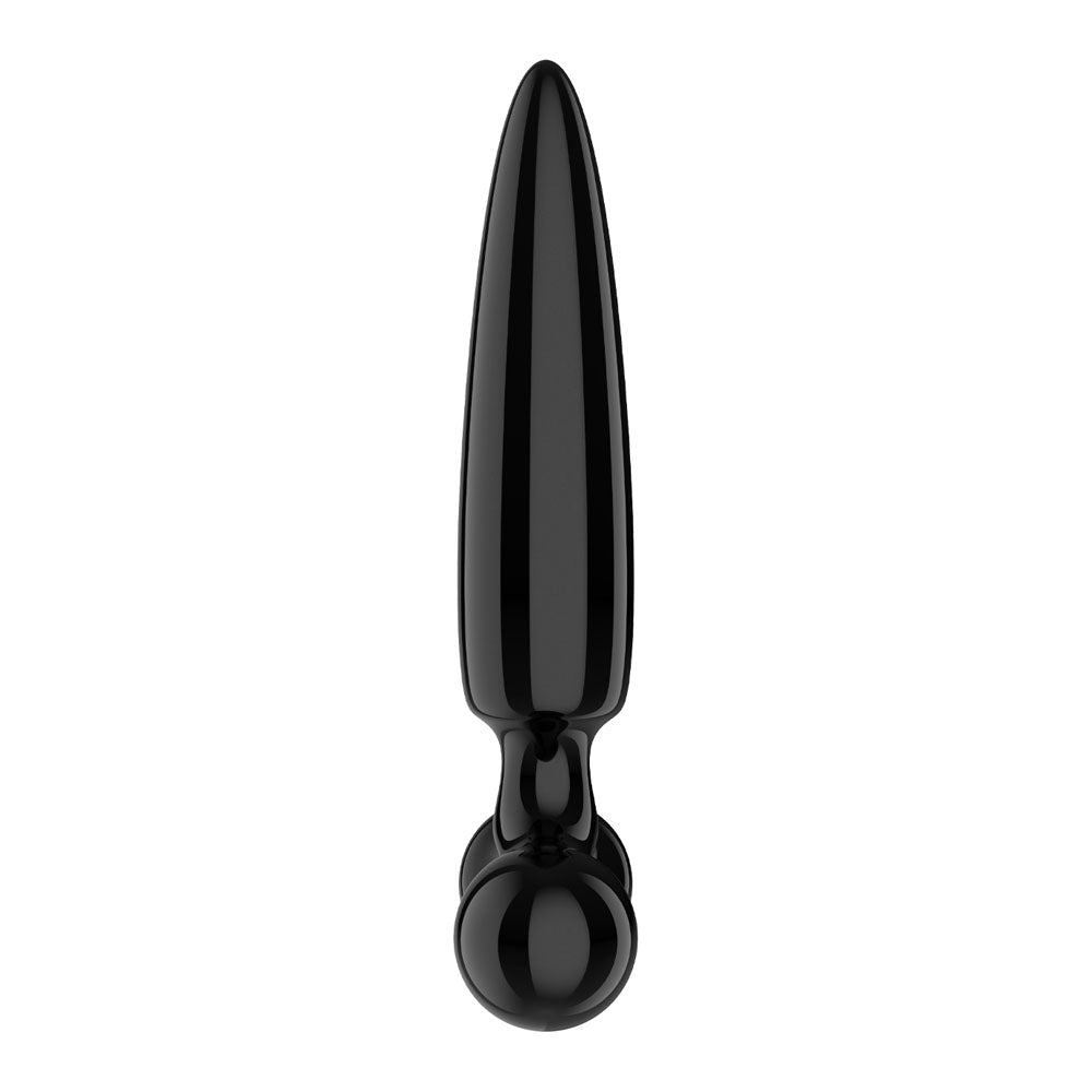 Satisfyer Triple Crystal 1 Black – Glass Dildo 21 cm with Two Smaller Plugs