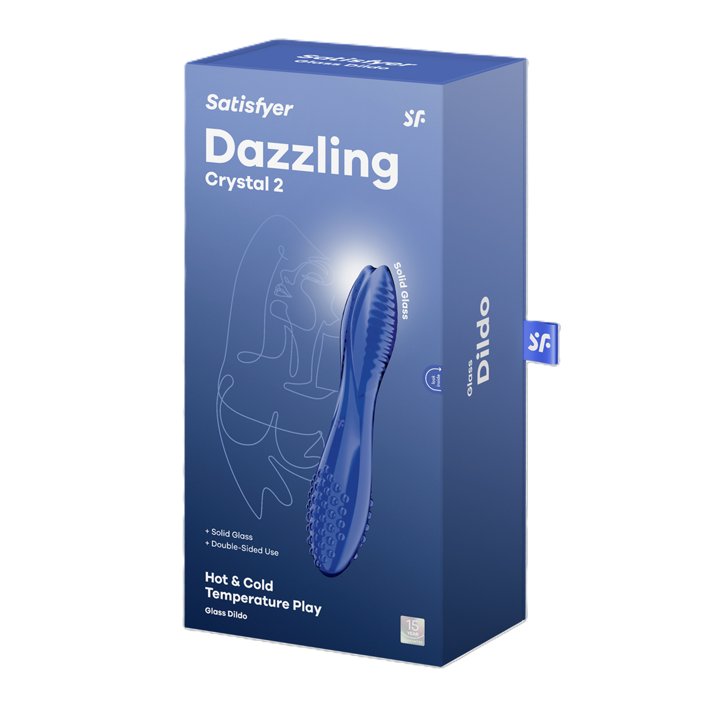 Satisfyer Dazzling Crystal 2 (Blue) – 8 Inch Dual Shaft Vibrator