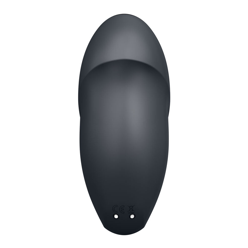 Satisfyer Tap & Climax 1 - Grey Lay-On Vibrator 8.6 Inch