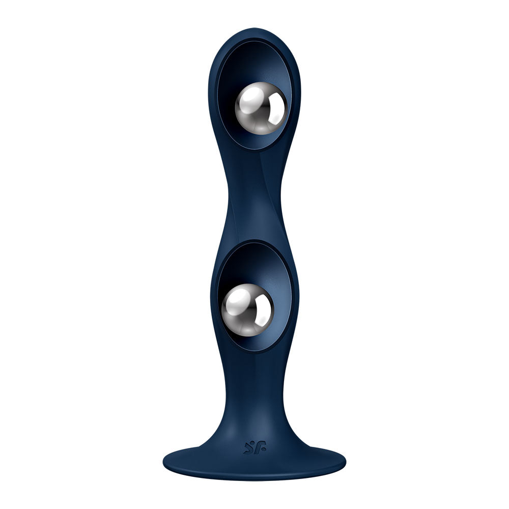 Satisfyer Double Ball-R Dildo Blue 7 Inch Pleasure Toy