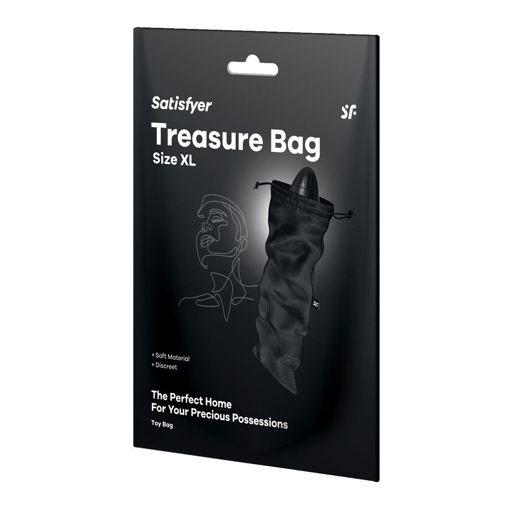 Treasure Bag Black Extra Large for Storing Pleasure Products