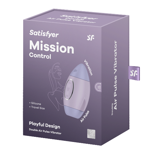 Satisfyer Mission Control Violet Travel Size Double Air Pulse Vibrator