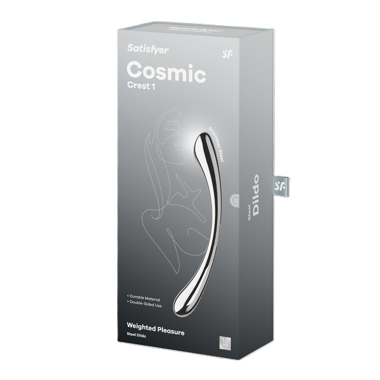 Satisfyer Cosmic Crest Stainless Steel Curved Dildo 24cm