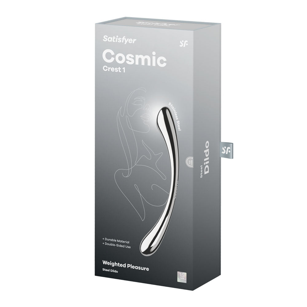Satisfyer Cosmic Crest Stainless Steel Curved Dildo 24cm
