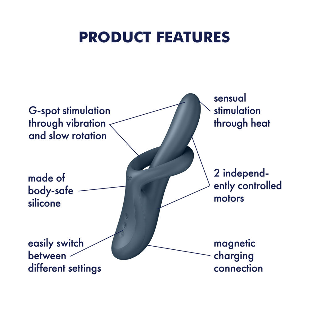 Satisfyer Heat Flex 4 Grey Heating Vibrator