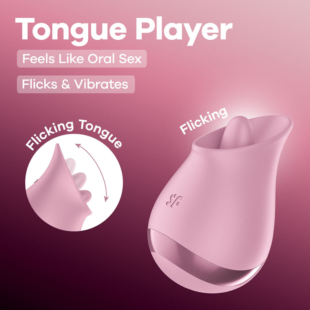 Satisfyer Tongue Player – USB Rechargeable Flicking Silicone Oral Stimulator