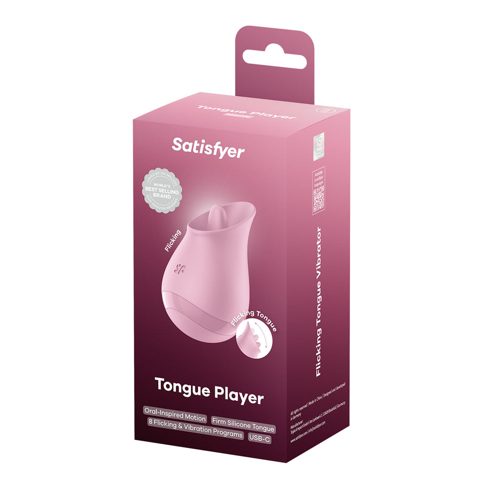 Satisfyer Tongue Player – USB Rechargeable Flicking Silicone Oral Stimulator