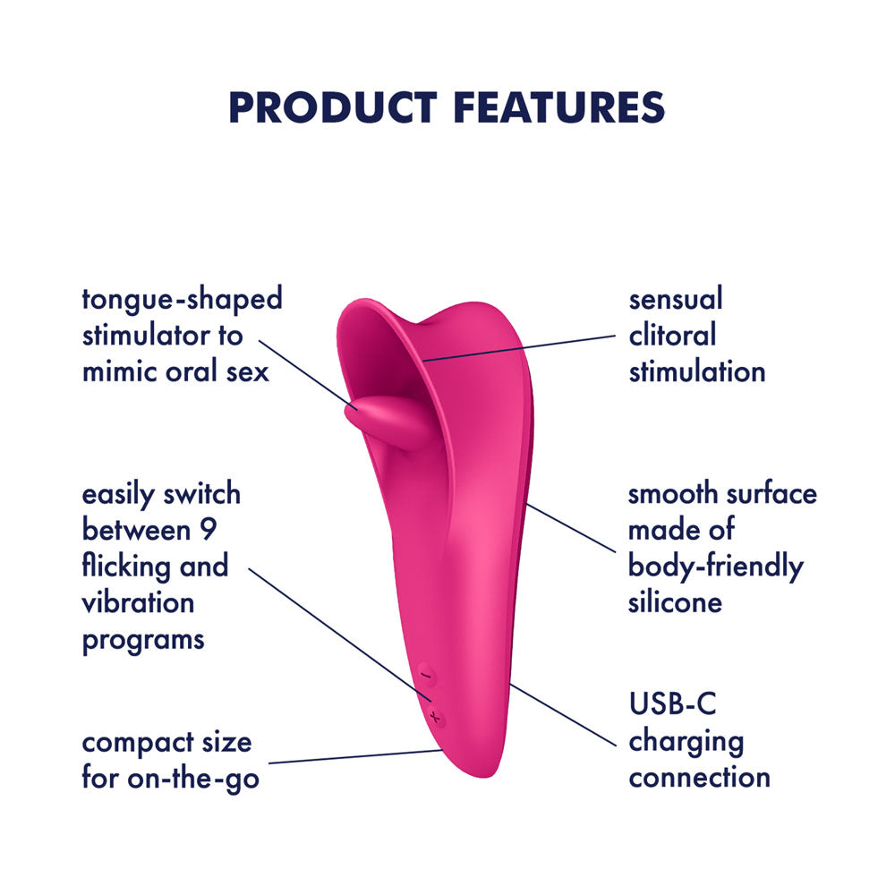 Satisfyer Tongue Master – USB Rechargeable 14.4 cm Clitoral Stimulator