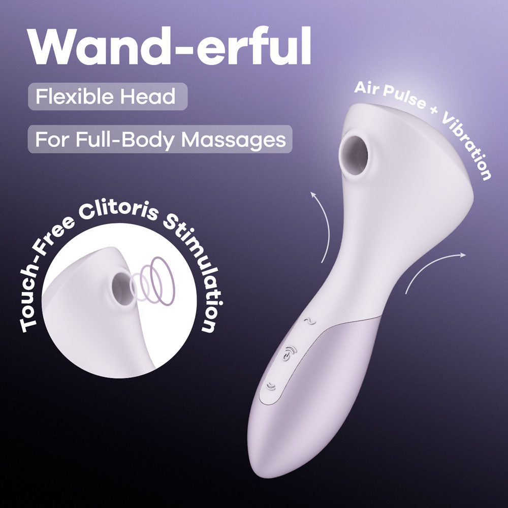 Satisfyer Wand-erful (Violet) – USB Rechargeable 15.8 cm Air Pulse Massage Wand