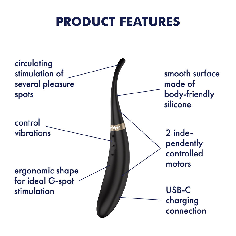 Satisfyer Tip Tease – USB Rechargeable Rotating Tip Vibrator