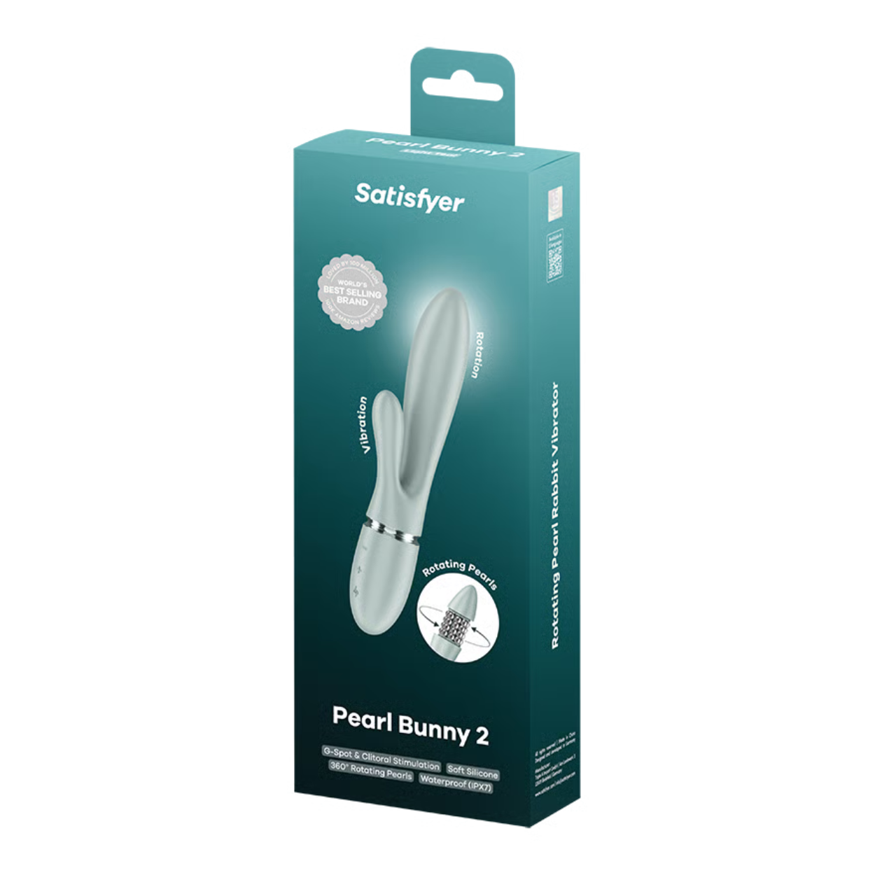 Satisfyer Pearl Bunny 2 (Grey Green) – Dual G-Spot Vibrator with Rotating Pearls