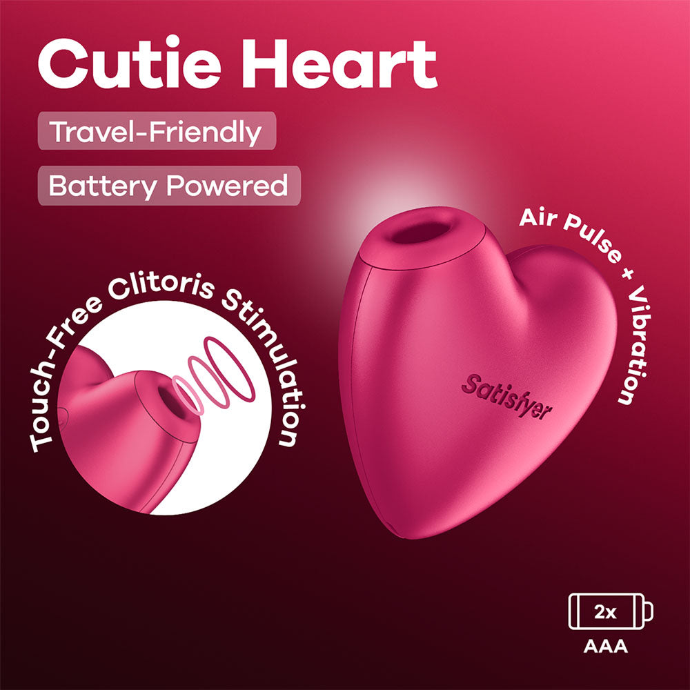 Satisfyer Cutie Heart – Battery Operated Air Pulsation Vibrator