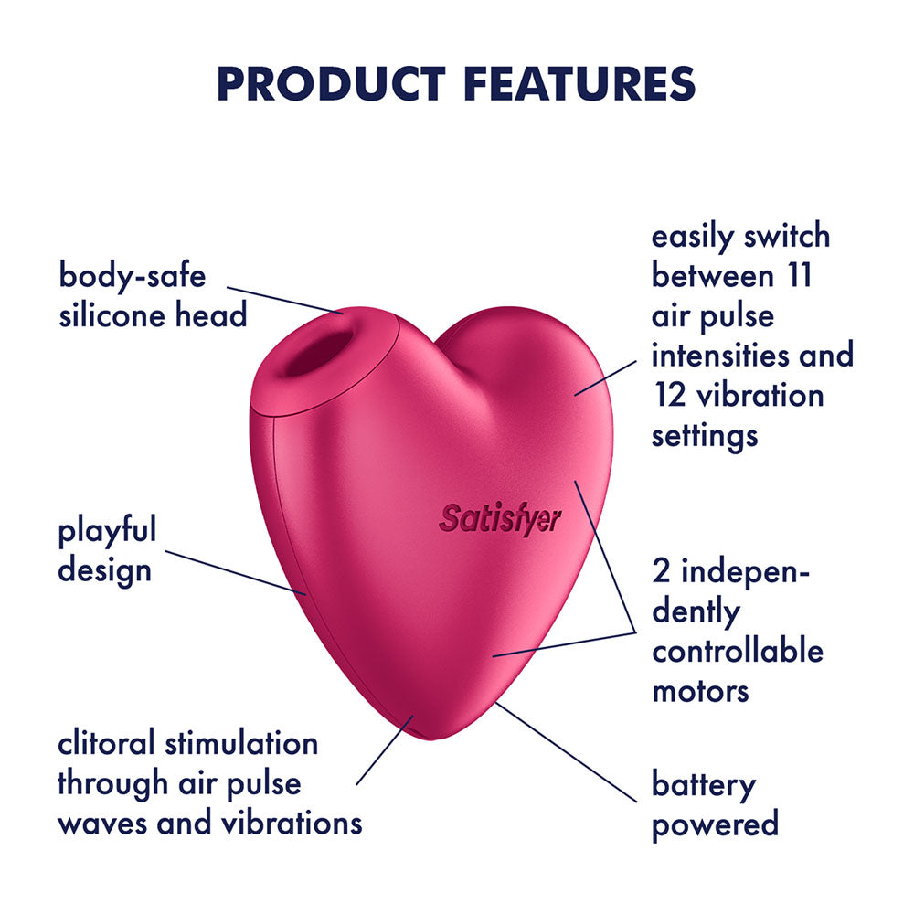 Satisfyer Cutie Heart – Battery Operated Air Pulsation Vibrator