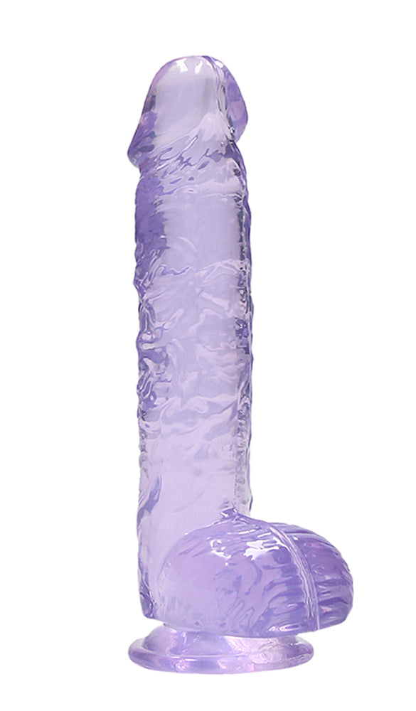 REALROCK 6'' Realistic Dildo With Balls - 15.2 cm Dong, Purple