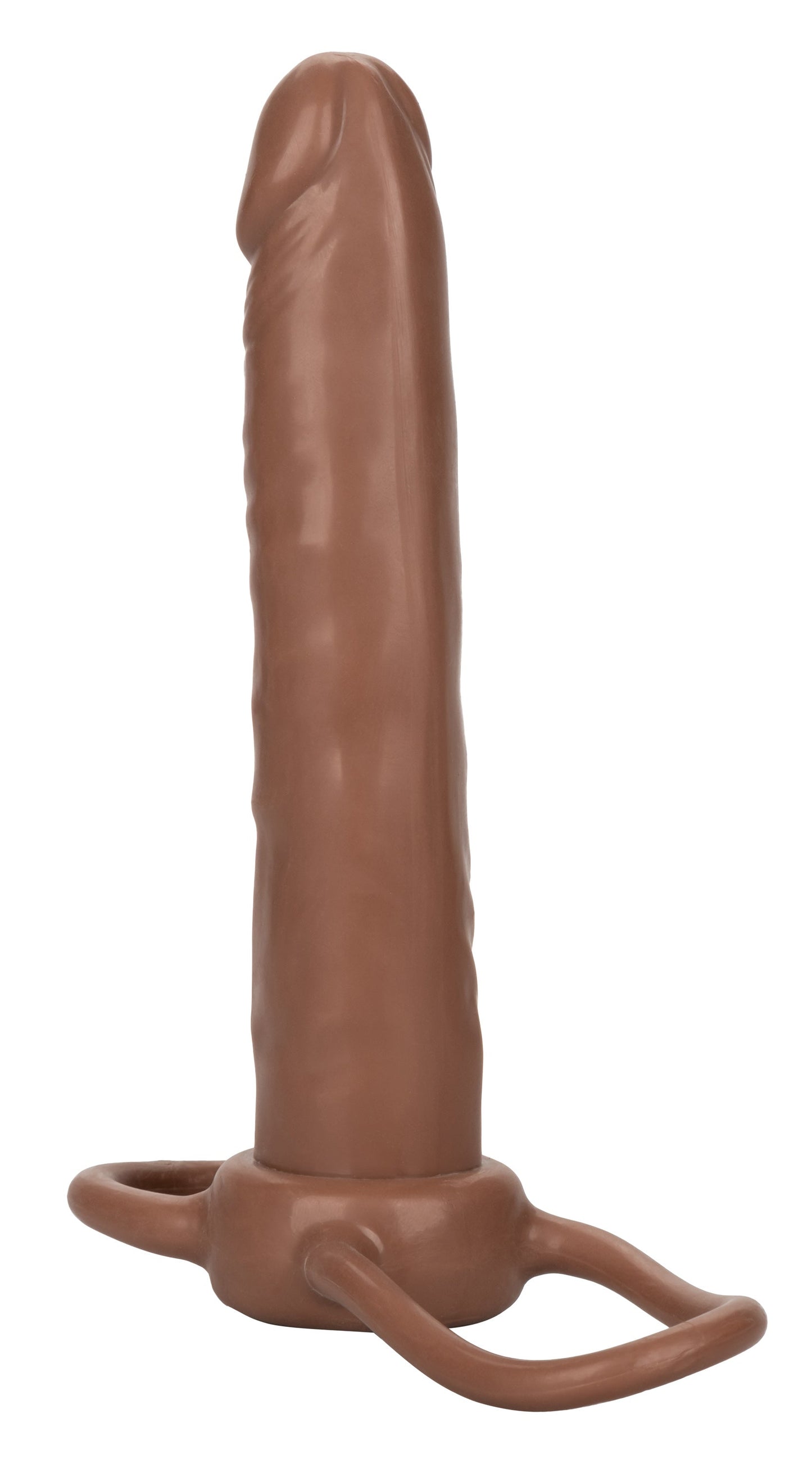 Accommodator Dual Penetrator Brown Anal Dildo with Dual Ring Design
