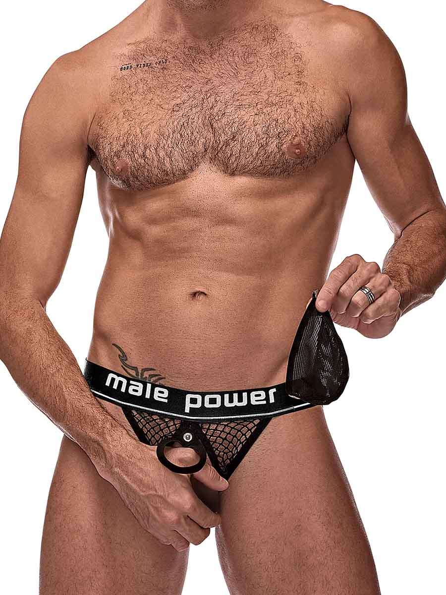 Cock Pit Net Cock Ring Jock (Black) – Breathable Ring Jock