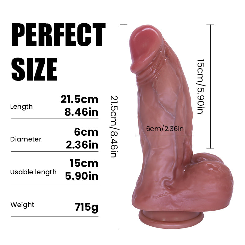 Acmejoy - Thick & Textured Manual Dildo 8.46 in Dildos