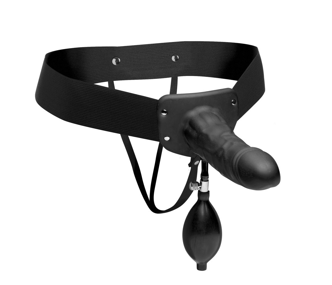 Master Series Pumper Inflatable Hollow Strap-On – Body Safe Silicone Strap-On
