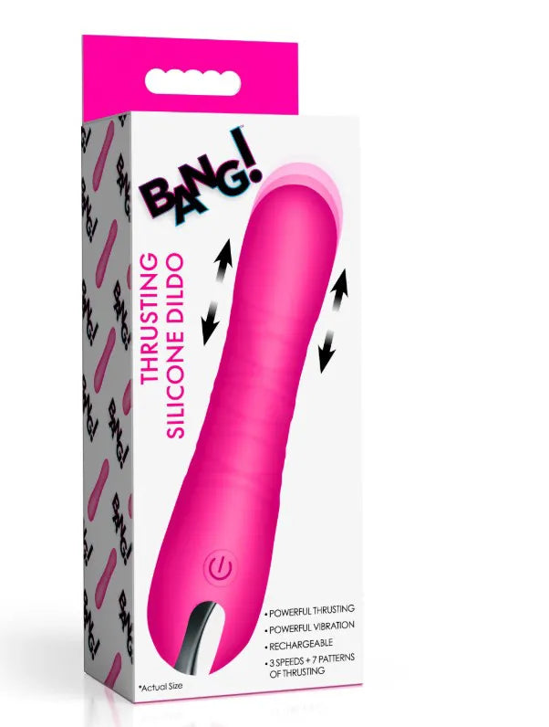 Thrusting Silicone Dildo – Waterproof Vibrating Silicone Dildo