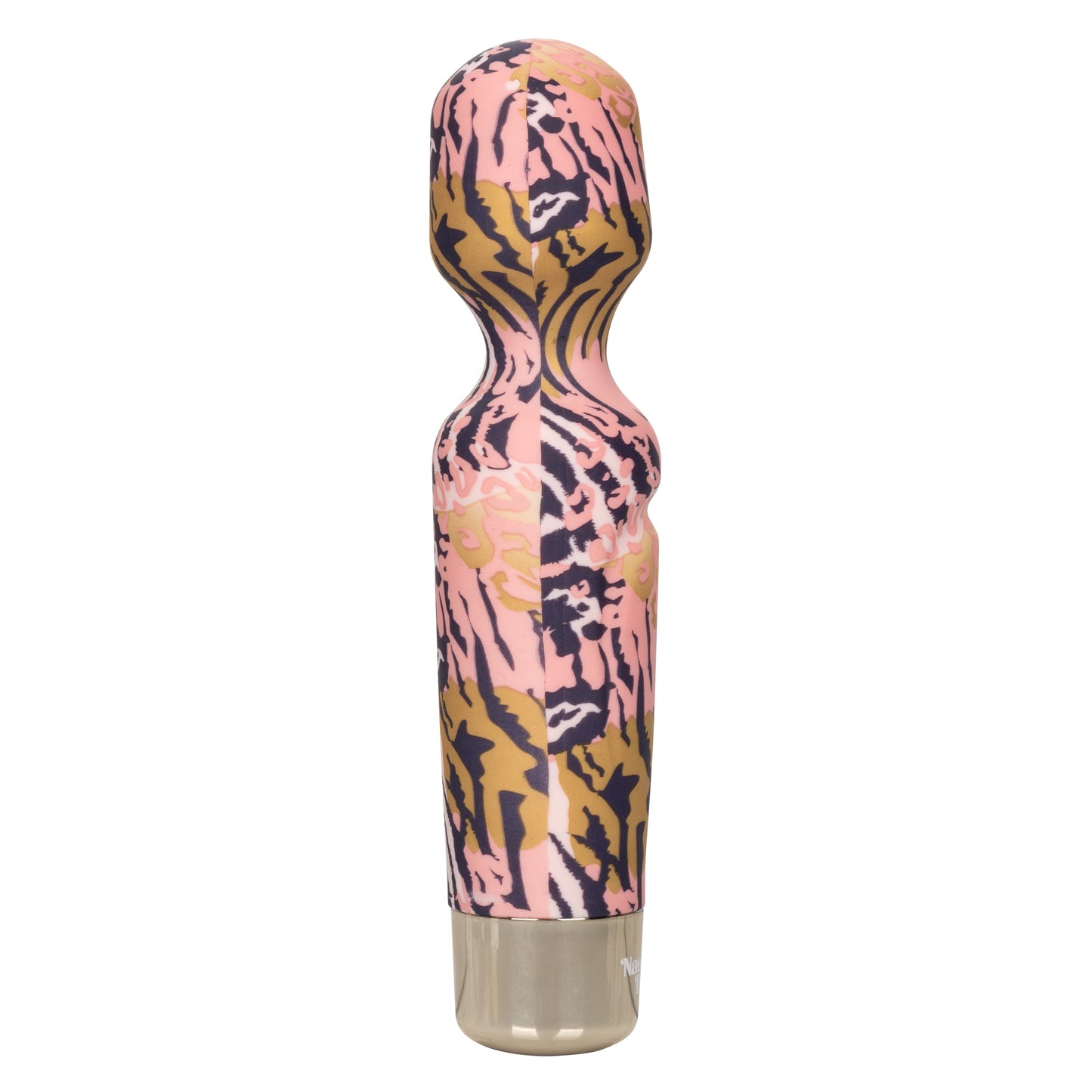 Naughty Bits WTF Wand to Fuck Pink and Gold Flexible Silicone Personal Massager - Waterproof