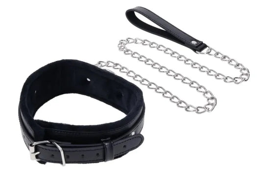 Shadow Collar and Leash – Faux Leather Collar and Leash Set