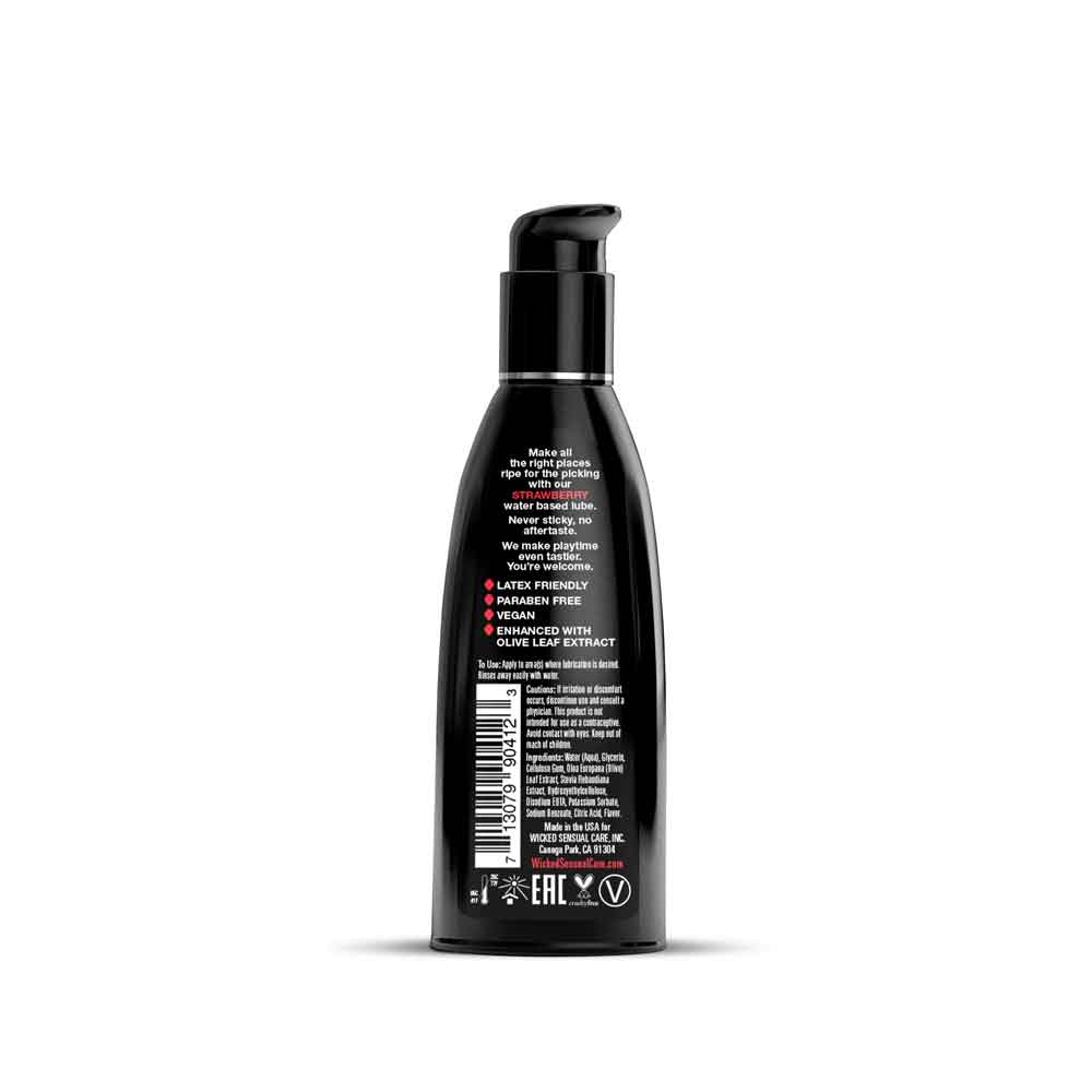 Wicked Aqua Strawberry (60 ml) – Water-Based Strawberry Flavored Lubricant