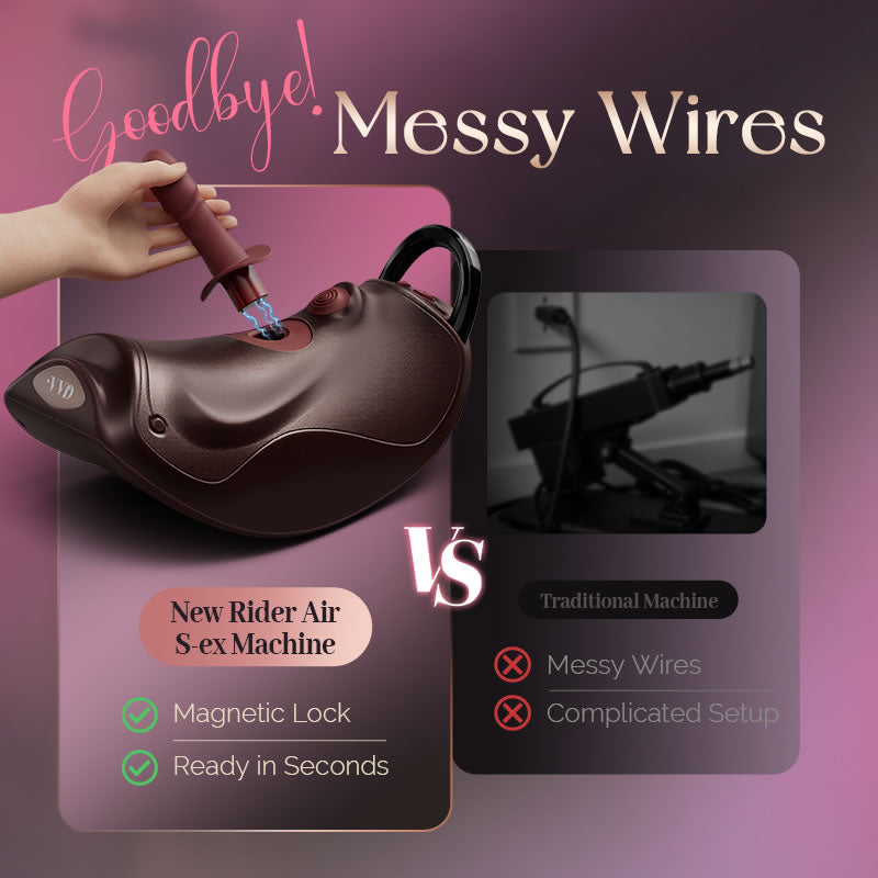 VVD Rider Air Riding Sex Machine - Thrusting Piston Dildo with Dual Vibrating Attachments | Hands-Free Cowgirl Style Dildos