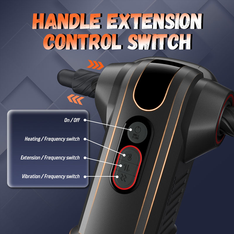 【Automatic Handle】 Motopulse - 2 heating modes, 9-frequency telescopic vibration, Handle adjustment, Male Stroker Masturbation Cup