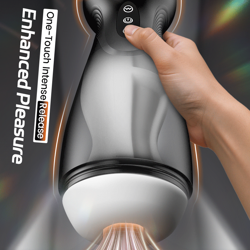 【#1 Choice】SolaceX - 9 Suction 10 Vibration Male Masturbator Automatic Strong Suction Soft TPE Realistic Texture Male Stroker Masturbator Masturbation Cup