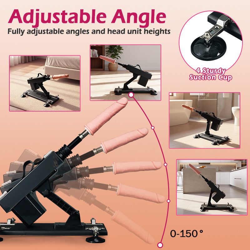 Azax - Ultimate Pleasure with Top-Rated Sex Machine 7 Accessories Automatic Thrust Anal Love Dildos