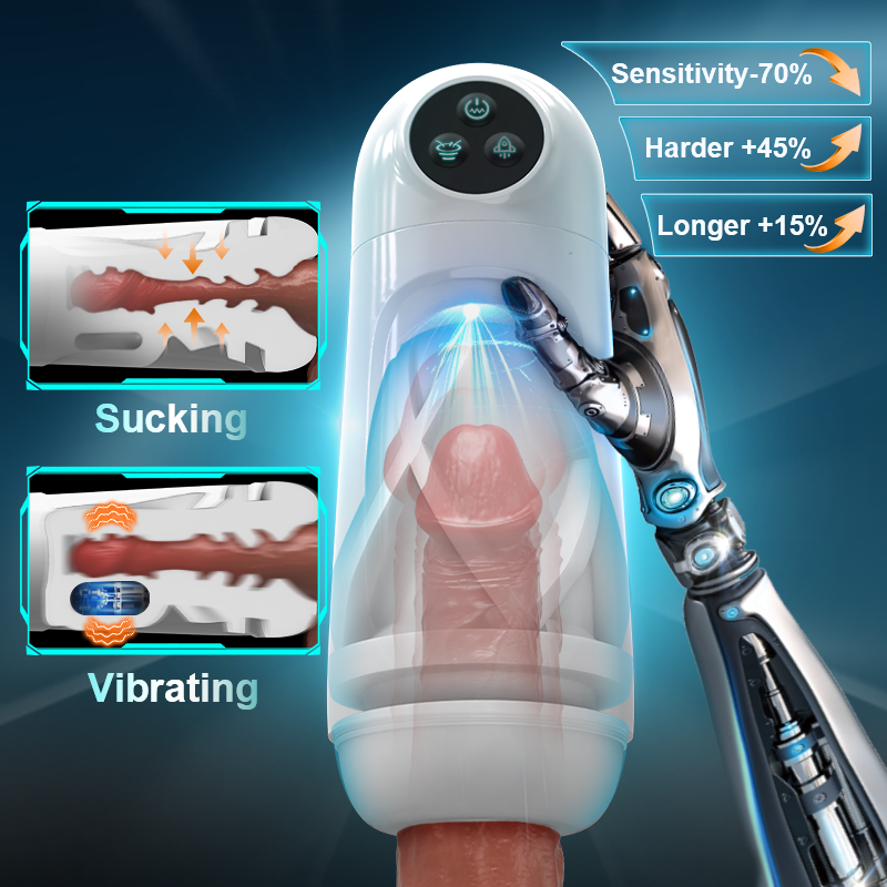 【Milk Me Dry】Skyline - 10 Suction Vibrations One-button Activation APP-controlled Multi-point Massage Male Masturbator Masturbation Cup