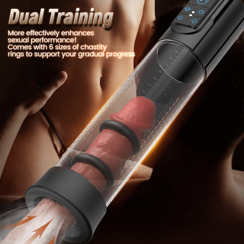 AcmeJoy 3-in-1 Design 3 Vacuum Suction Automatic Suction Penis Pump Penis Pumps