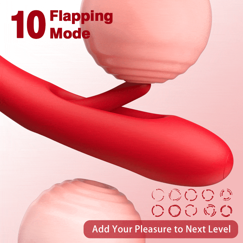 Bisou - Shaped Biting Soother with Vibration & Flapping Vibrators