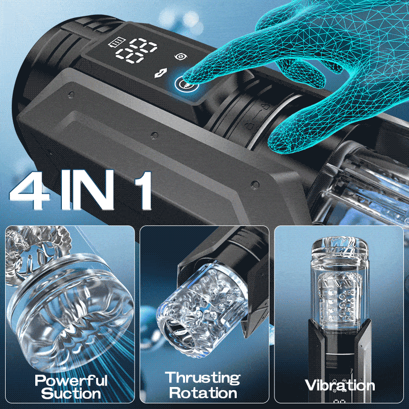 King -Powerful Suction 360° Deep Tight Wrapping Easy to Clean Masturbator Masturbation Cup