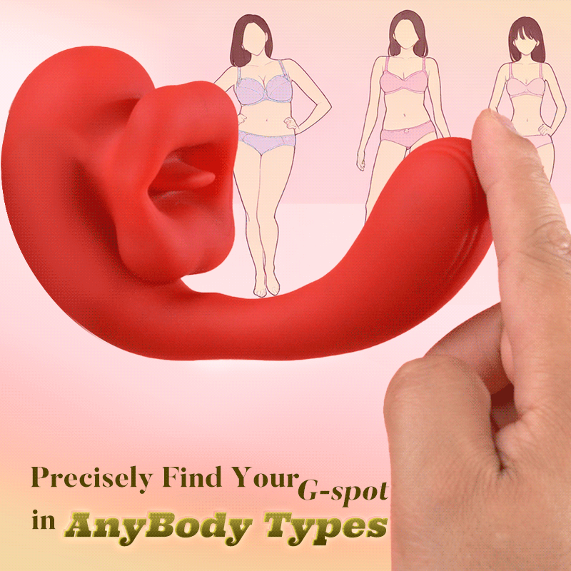 Acmejoy - Tongue Licking Vibrator with 10 Biting Clitoral Stimulators Vibrators
