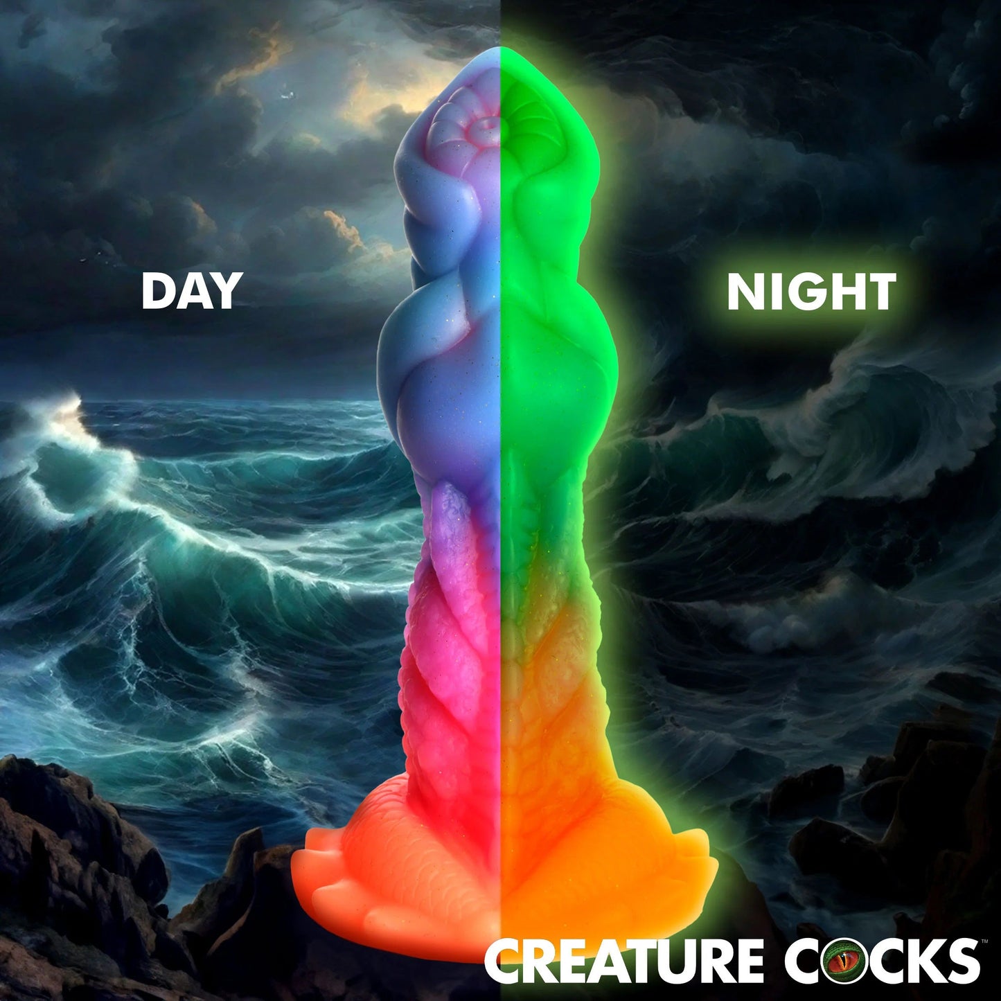 Creature Cocks Aqua-Cock Glow in the Dark – 19.3 cm Fantasy Dildo