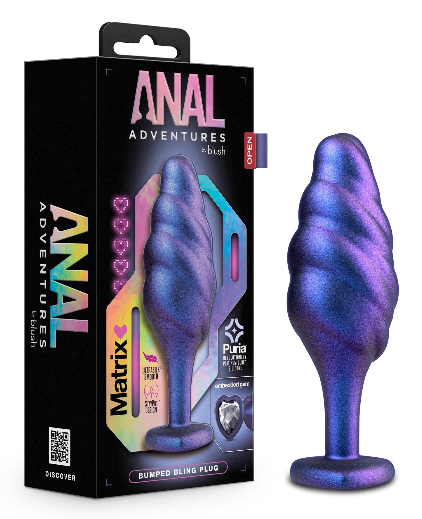 Anal Adventures Matrix Bumped Bling Butt Plug – Decorative Butt Plug